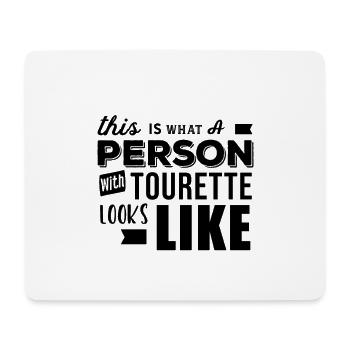 Behinderung Tourettes Tourette Tick Syndrom - Mousepad (Querformat) - Weiß - Vorne