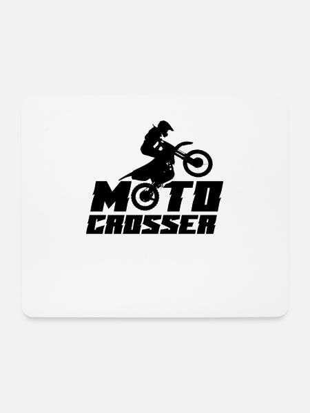 Motocross - Mousepad (Querformat) - Weiß