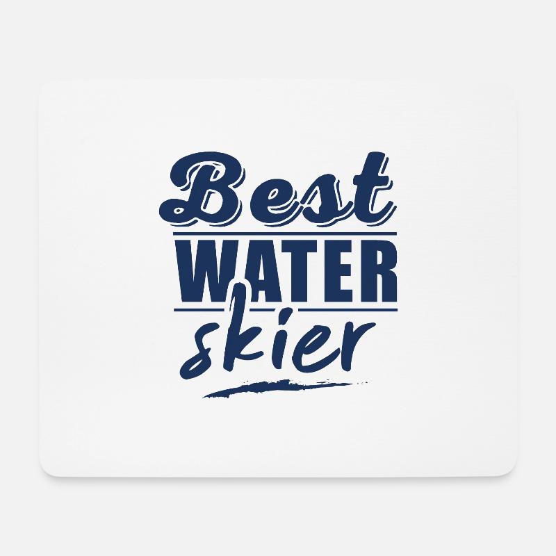 Wasserskier - Mousepad (Querformat) - Weiß