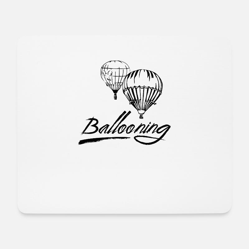 Heißluftballon Pilot - Mousepad (Querformat) - Weiß