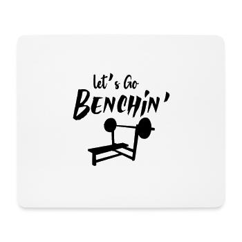 Bench Press Athletes - Mouse Pad (horizontal) - white - Front