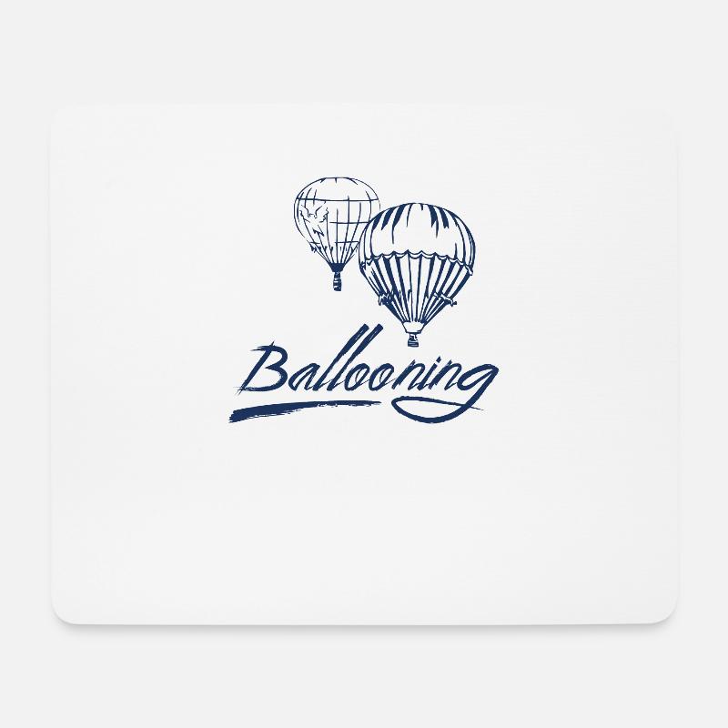 Flug Pilot Heißluftballon Ballonfahren Ballonfahrt - Mousepad (Querformat) - Weiß