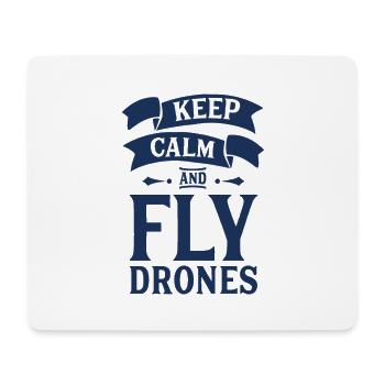 Drone - Tapis de souris (format paysage) - blanc - Devant