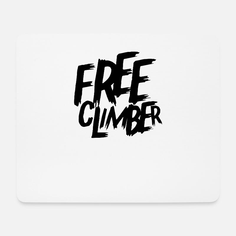 Escalade libre Grimpeurs - Tapis de souris (format paysage) - blanc
