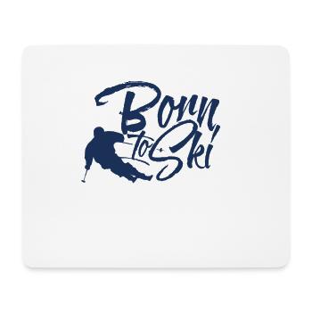 Ski Alpin Skifahrer Skier skifahren Ski fahren - Mousepad (Querformat) - Weiß - Vorne