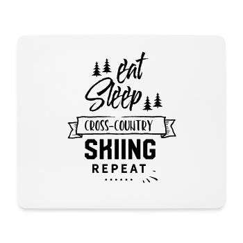 Cross-country skiing Cross-country skiing Cross-country skiing Cross-country skier - Mouse Pad (horizontal) - white - Front