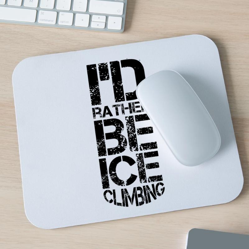 Eisklettern Eistour Eiswand Eiskletterer Eispickel Mousepad (Querformat)