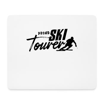 Tour Ski mountaineering Ski touring Ski touring Ski - Mouse Pad (horizontal) - white - Front