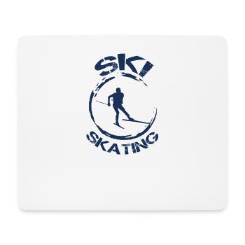 Skater Skier Skifahren Langlauf Ski Skating Sport - Mousepad (Querformat) - Weiß - Vorne