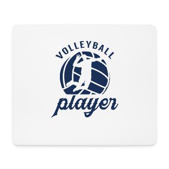 Joueur de volleyball de plage - Tapis de souris (format paysage) - blanc - Devant