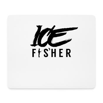 pêcheur de glace - Tapis de souris (format paysage) - blanc - Devant