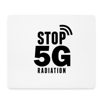 Anti-radio 5G Adversaires de la radio mobile de rayonnement 5G - Tapis de souris (format paysage) - blanc - Devant