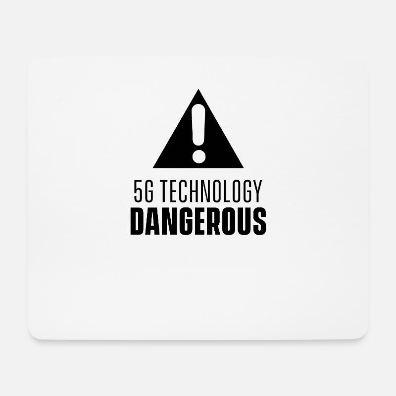 Anti 5G 5G Strahlung Gegner Funk Mobilfunk - Mousepad (Querformat) - Weiß