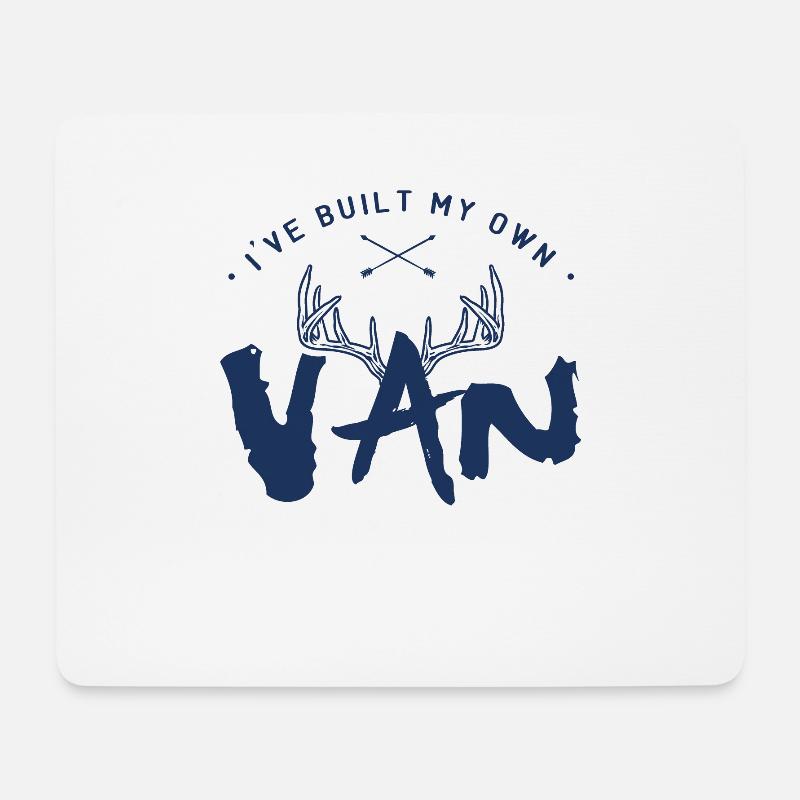 Wohnmobil Umbauen Team Campervan Selbstgebaut - Mousepad (Querformat) - Weiß