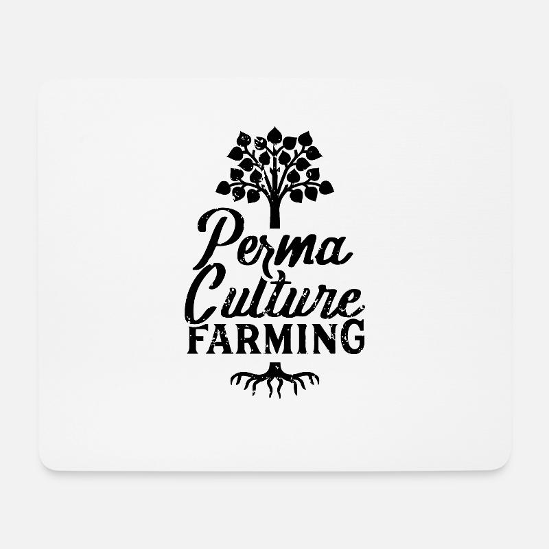 Permakultur Gartenbau - Mousepad (Querformat) - Weiß
