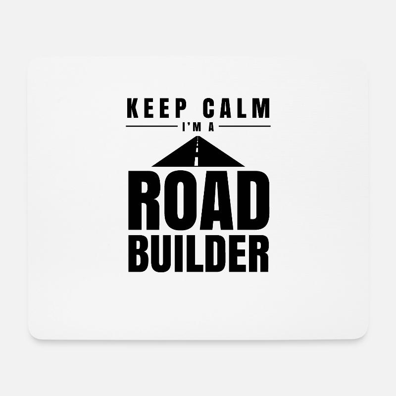 Asphalt Straßenbau Straßenbauer - Mousepad (Querformat) - Weiß