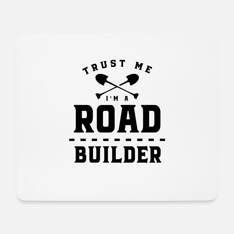 Straßenbau Asphalt Team Straßenbauer Bauarbeiter - Mousepad (Querformat) - Weiß