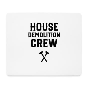 Démolition maison démolition équipe démolition bâtiment - Tapis de souris (format paysage) - blanc - Devant