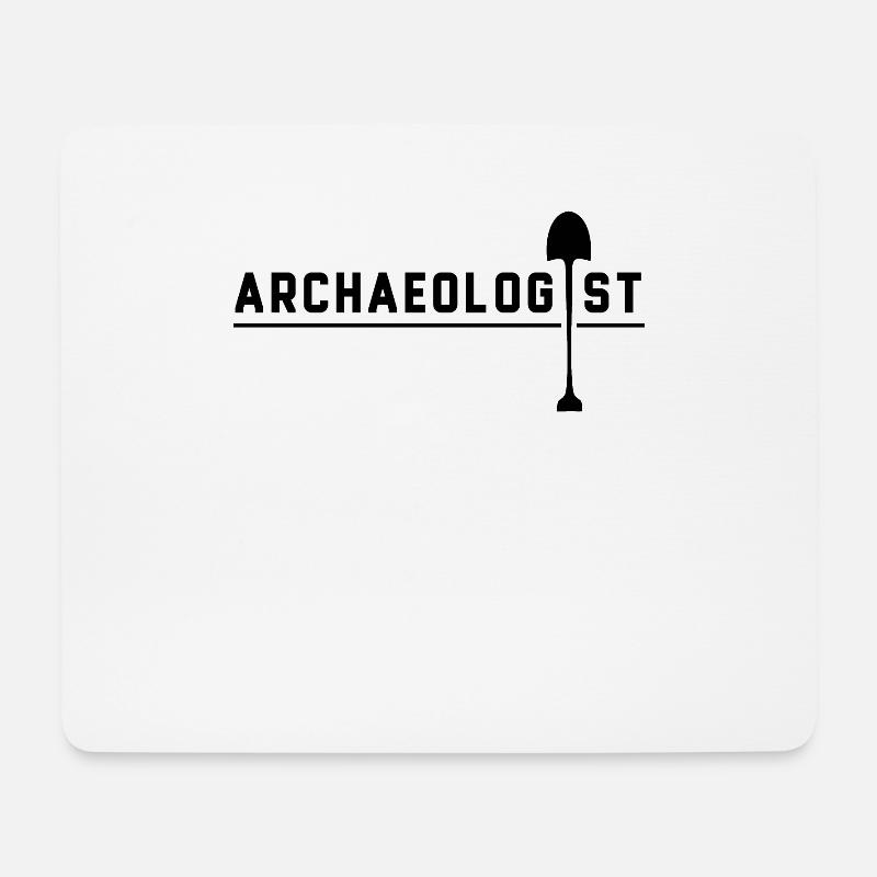 Archäologe - Mousepad (Querformat) - Weiß