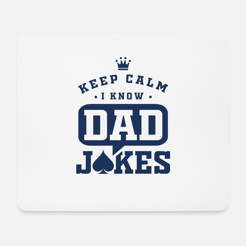 Dad Jokes - Mousepad (Querformat) - Weiß