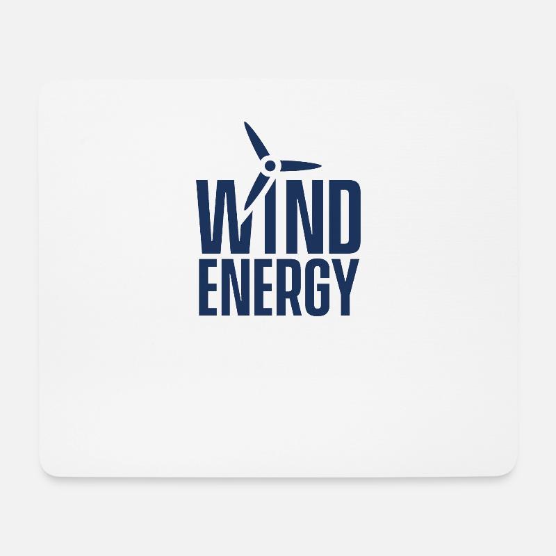 Wind wind turbine wind energy wind power wind turbine - Mouse Pad (horizontal) - white