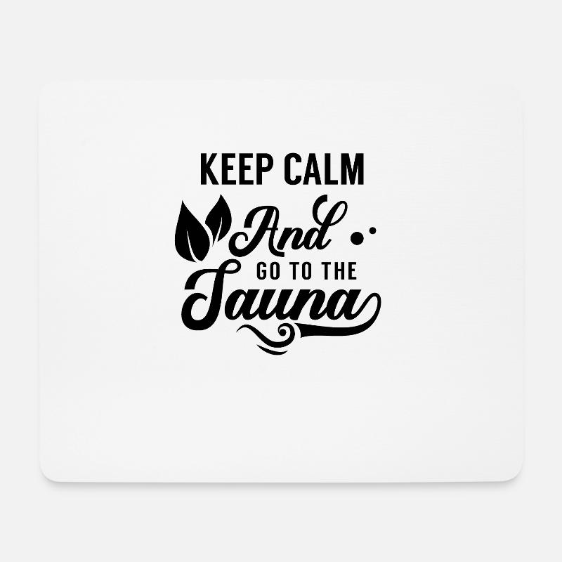 Sauna - Mousepad (Querformat) - Weiß