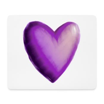 Idée cadeau violet violet coeur - Tapis de souris (format paysage) - blanc - Devant