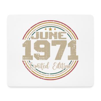 Né en June 1971 Anniversaire 11971 Juin 1971 Juin - Tapis de souris (format paysage) - blanc - Devant