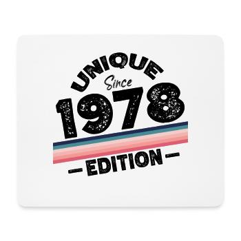 Unique seit 1978 Edition Geburtstag Vintage 1978 - Mousepad (Querformat) - Weiß - Vorne