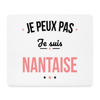 Je peux pas je suis Nantaise - Tapis de souris (format paysage) - blanc - Devant