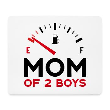MOM OF 2 BOYS - Mouse Pad (horizontal) - white - Front