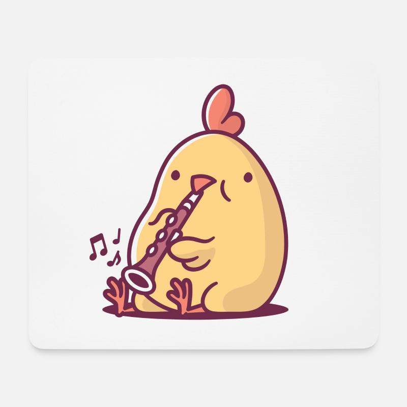 Clarinette Poulet - Tapis de souris (format paysage) - blanc