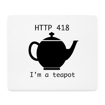 Http 418 I'm a teapot - Nerd Design - Mousepad (Querformat) - Weiß - Vorne