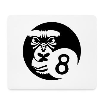 Ball Billard Gorilla Logo Sport 0 - Mousepad (Querformat) - Weiß - Vorne
