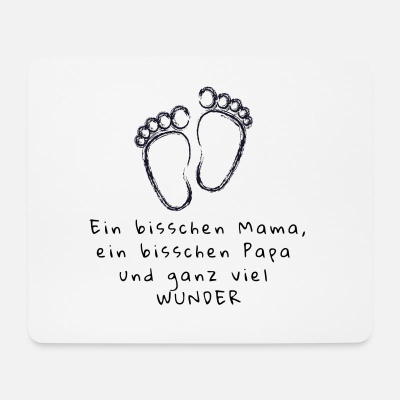 Bisschen Mama ein bisschen Papa ganz viel Wunder - Mousepad (Querformat) - Weiß