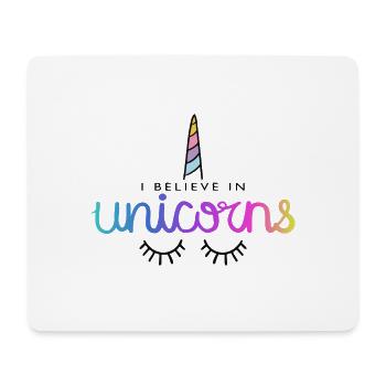 Einhorn / Unicorn - Mousepad (Querformat) - Weiß - Vorne