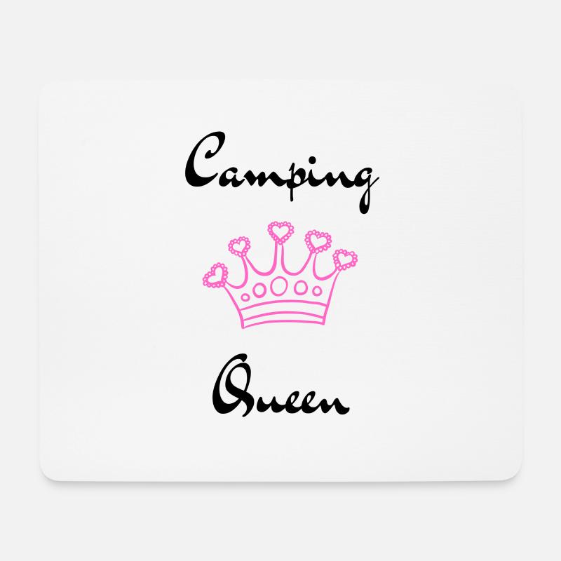 Camping Queen (schwarz) - Mousepad (Querformat) - Weiß