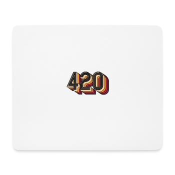 420 retro - Mouse Pad (horizontal) - white - Front