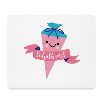Schultüte in rosa - Mousepad (Querformat) - Weiß - Vorne