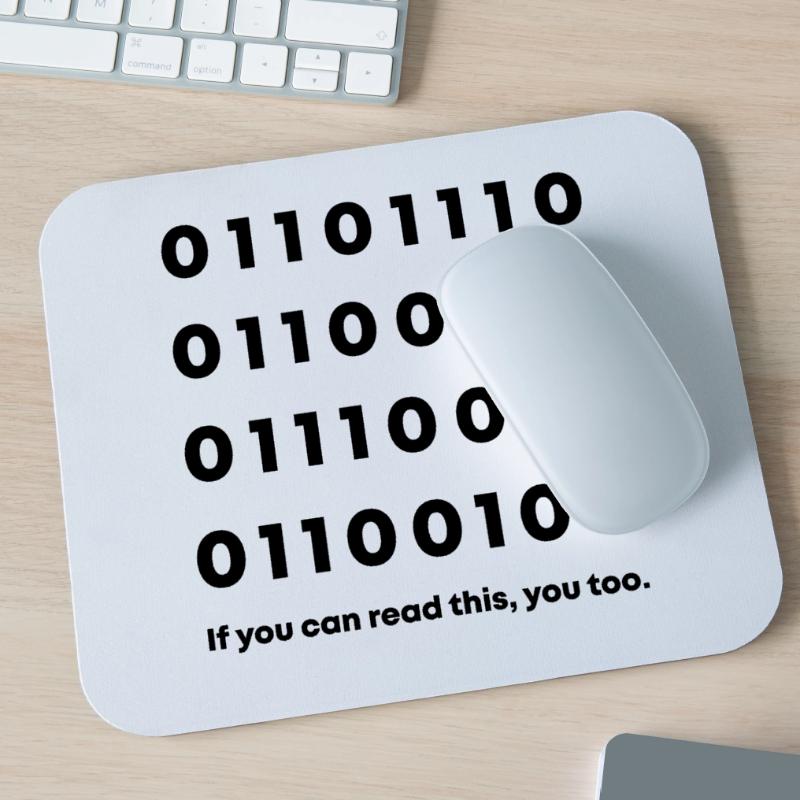 Binary Code Nerd Mouse Pad (horizontal)