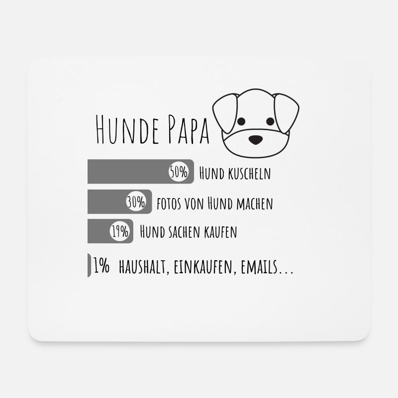Hundepapa - Mousepad (Querformat) - Weiß