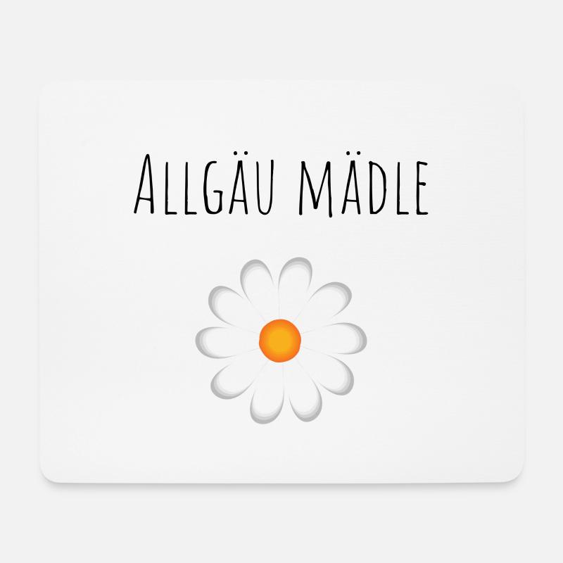Allgäu Mädle Design - Mousepad (Querformat) - Weiß