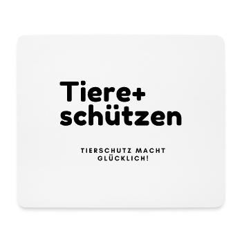 tierschutz tiere naturschutz geschenk - Mousepad (Querformat) - Weiß - Vorne