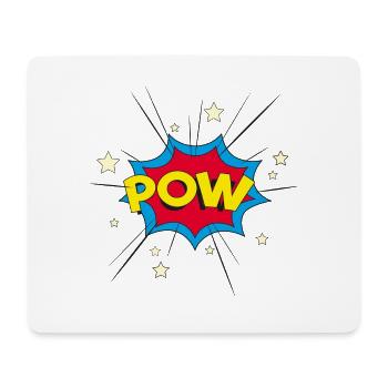 Pow Sterne Superhelden Stark Blau Rot Gelb - Mouse Pad (horizontal) - white - Front