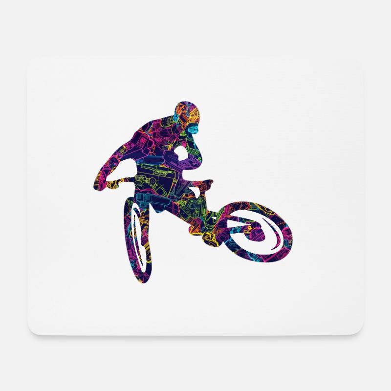Mountainbike - Mousepad (Querformat) - Weiß