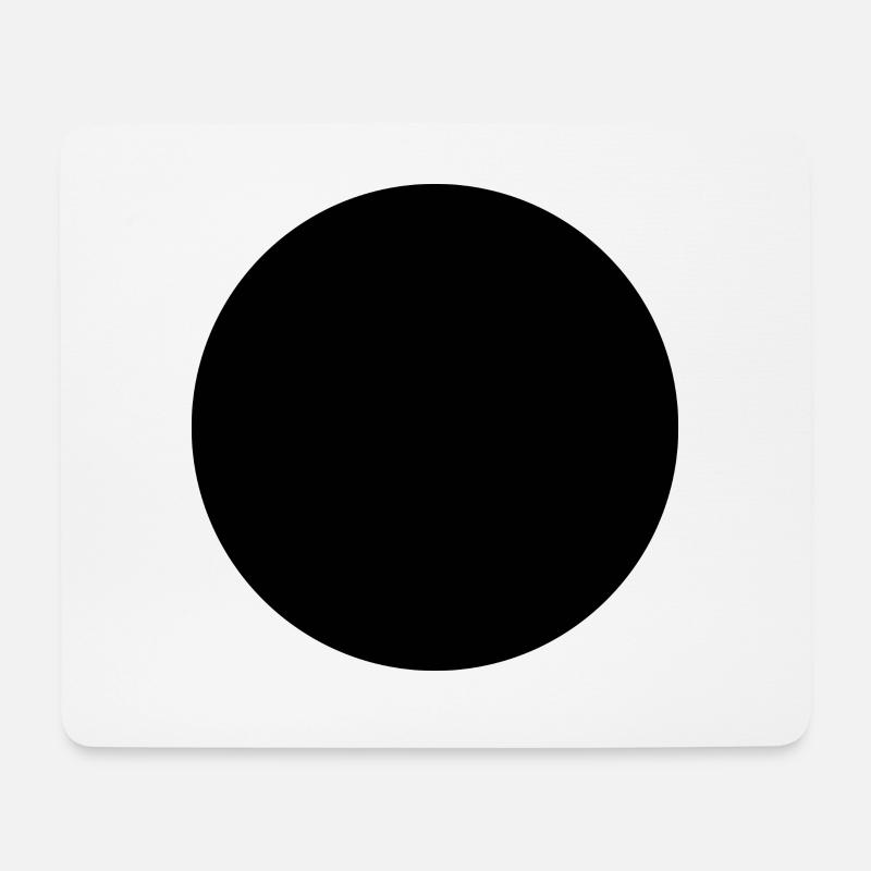 Black Circle Empty - Mouse Pad (horizontal) - white