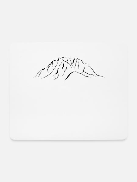 Zugspitze - Mousepad (Querformat) - Weiß
