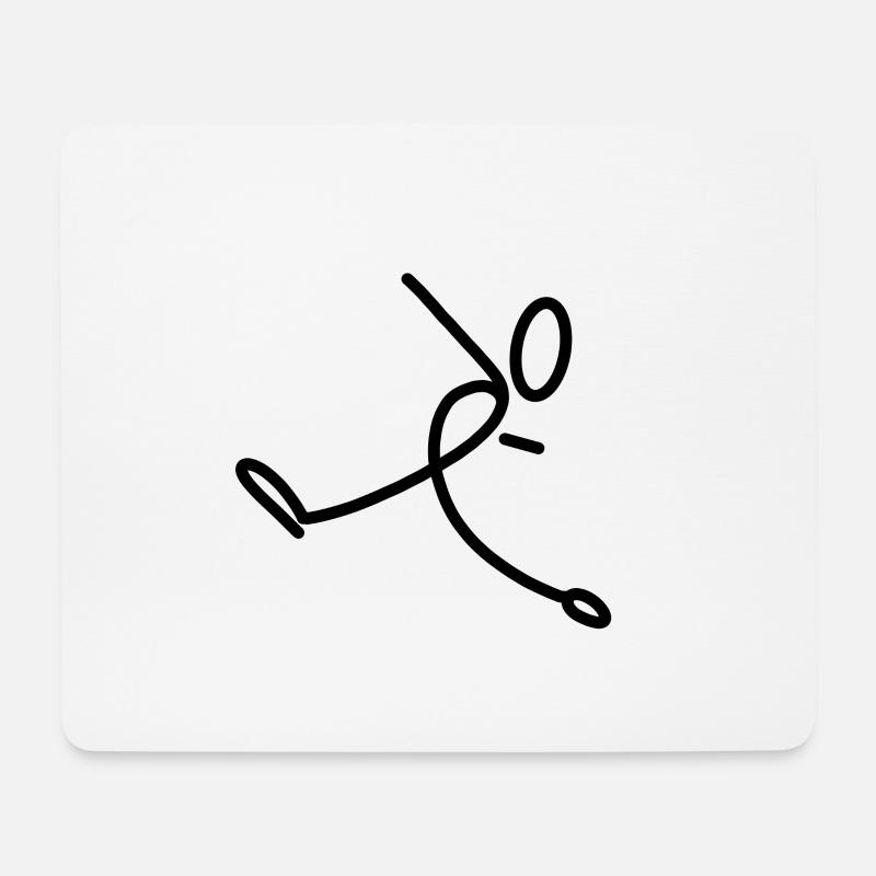 Strichmännchen - Mousepad (Querformat) - Weiß