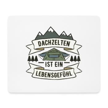 Dachzelt - Roof Top Tent - Offroad Adventure - Mousepad (Querformat) - Weiß - Vorne