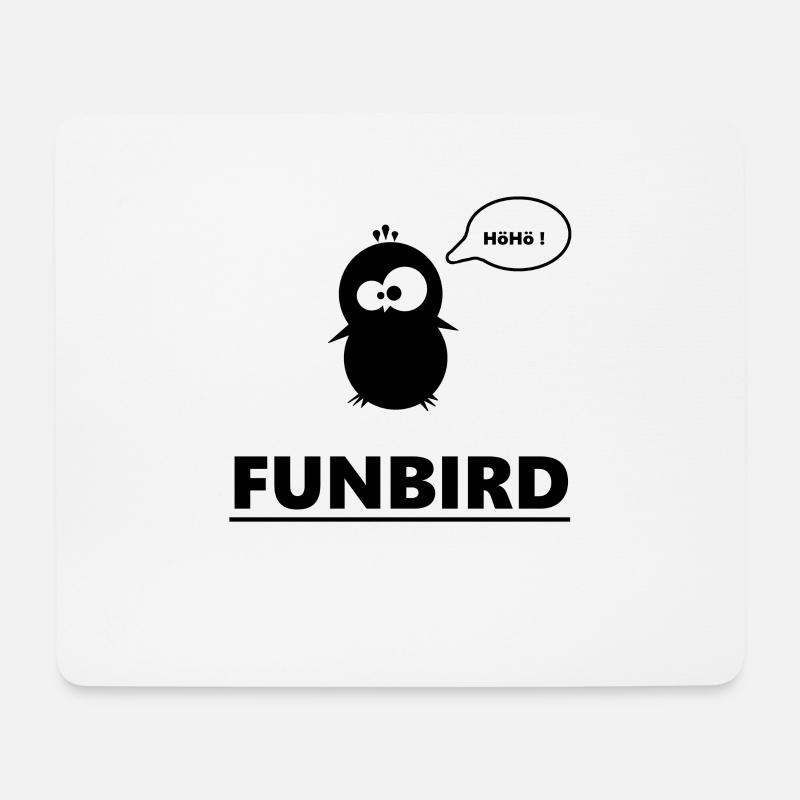 FUNBIRD - Mousepad (Querformat) - Weiß